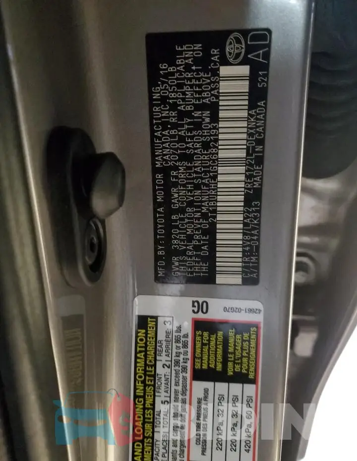 2T1BURHE1GC682193 Photo# 12