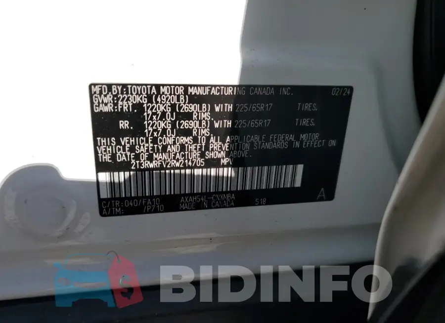 2T3RWRFV2RW214705 Photo# 13