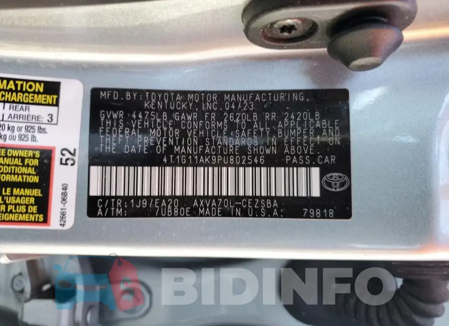 4T1G11AK9PU802546 Photo# 12
