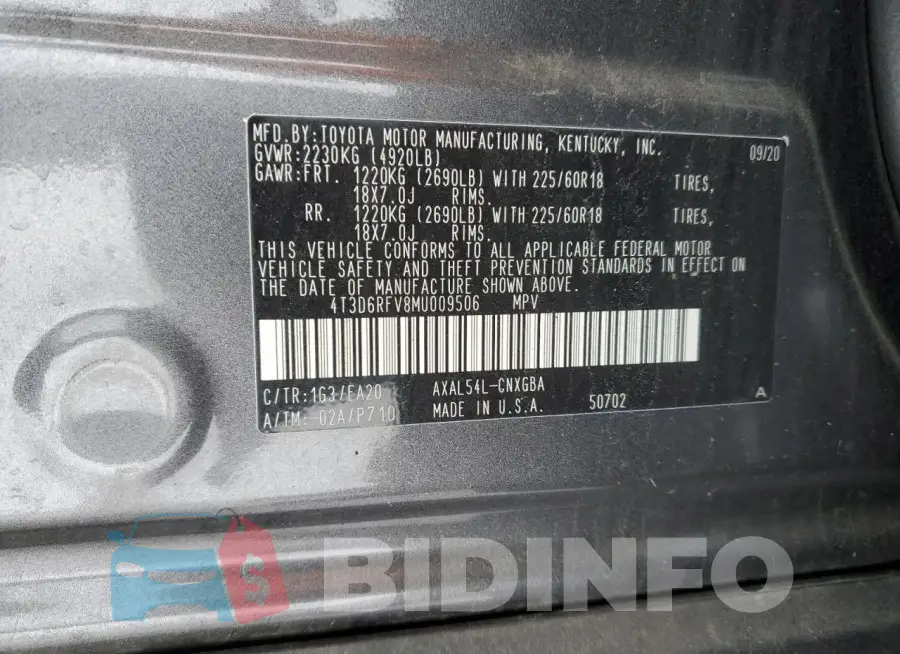 4T3D6RFV8MU009506 Photo# 12