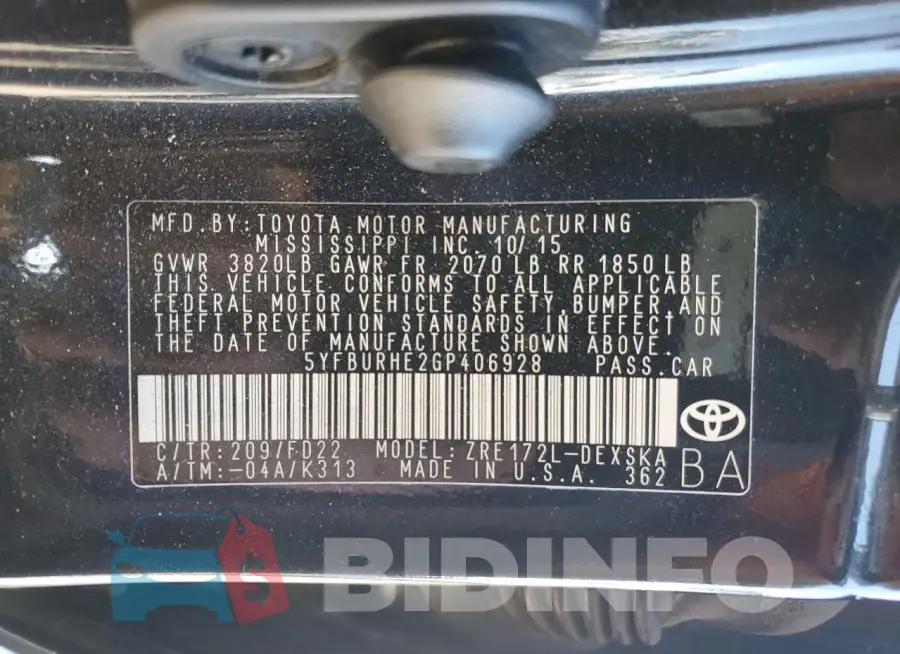5YFBURHE2GP406928 Photo# 12