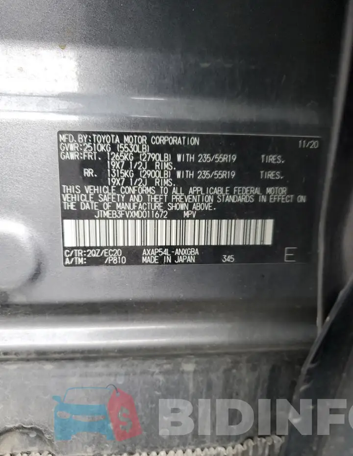 JTMEB3FVXMD011672 Photo# 13