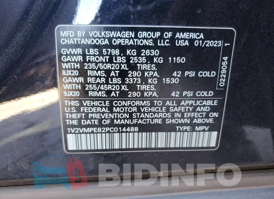 1V2VMPE82PC014488 Photo# 13