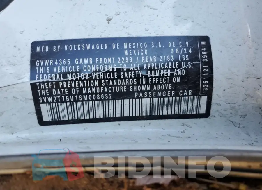 3VW2T7BU1SM008632 Photo# 13
