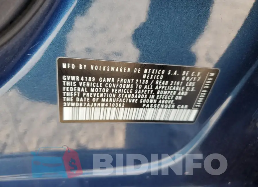 3VWDB7AJ9HM410362 Photo# 12