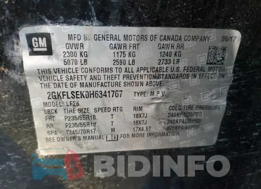 2GKFLSEK0H6341767 Photo# 13