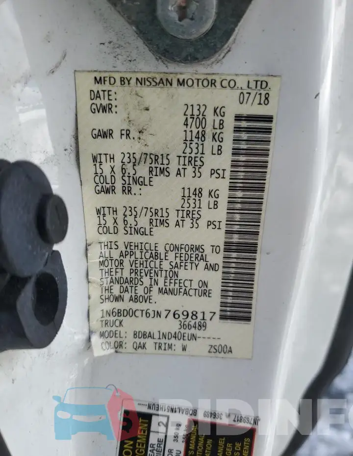 1N6BD0CT6JN769817 Photo# 12