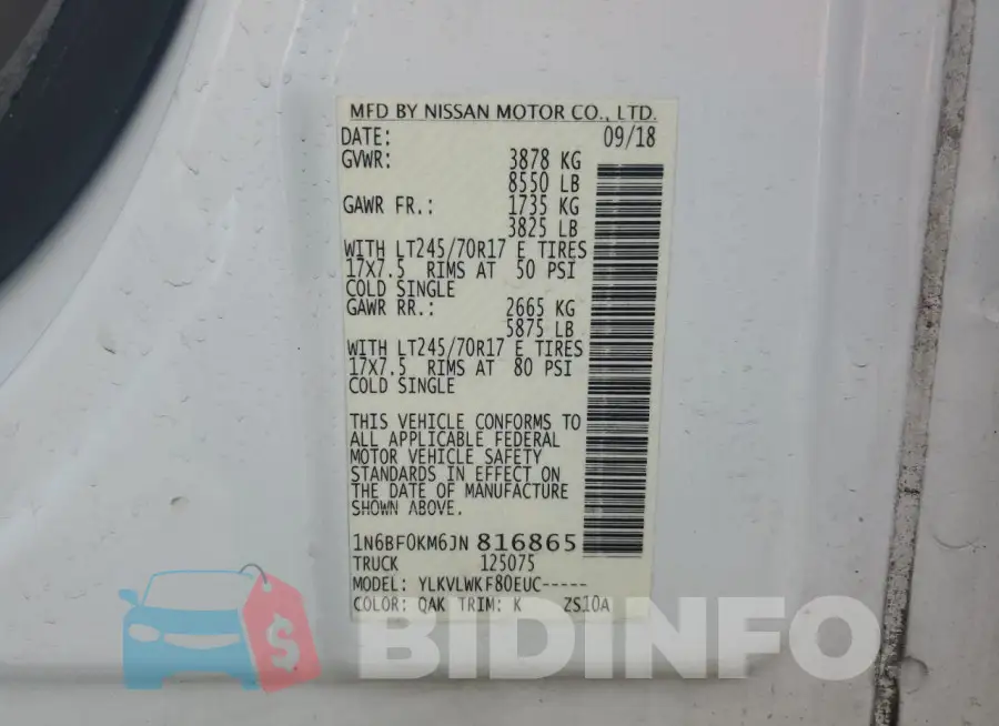 1N6BF0KM6JN816865 Photo# 12