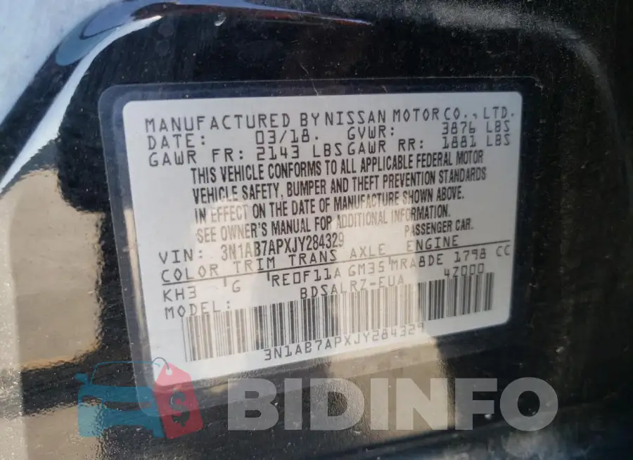 3N1AB7APXJY284329 Photo# 12