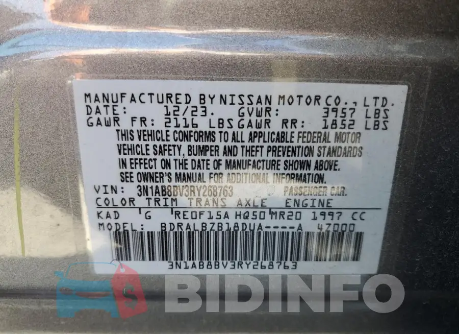 3N1AB8BV3RY268763 Photo# 13