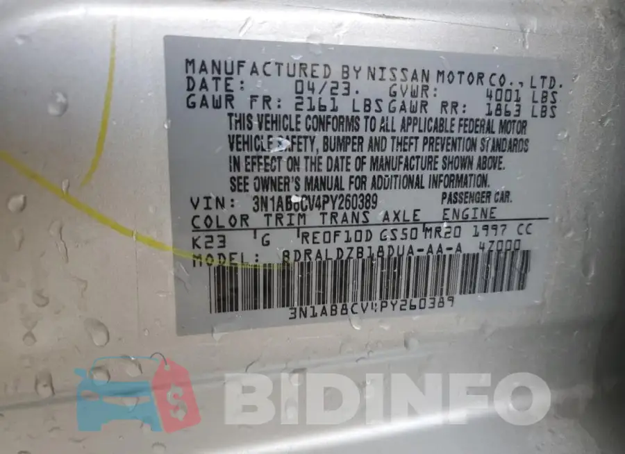 3N1AB8CV4PY260389 Photo# 12