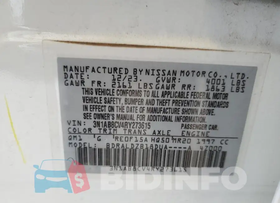 3N1AB8CV4RY273615 Photo# 12