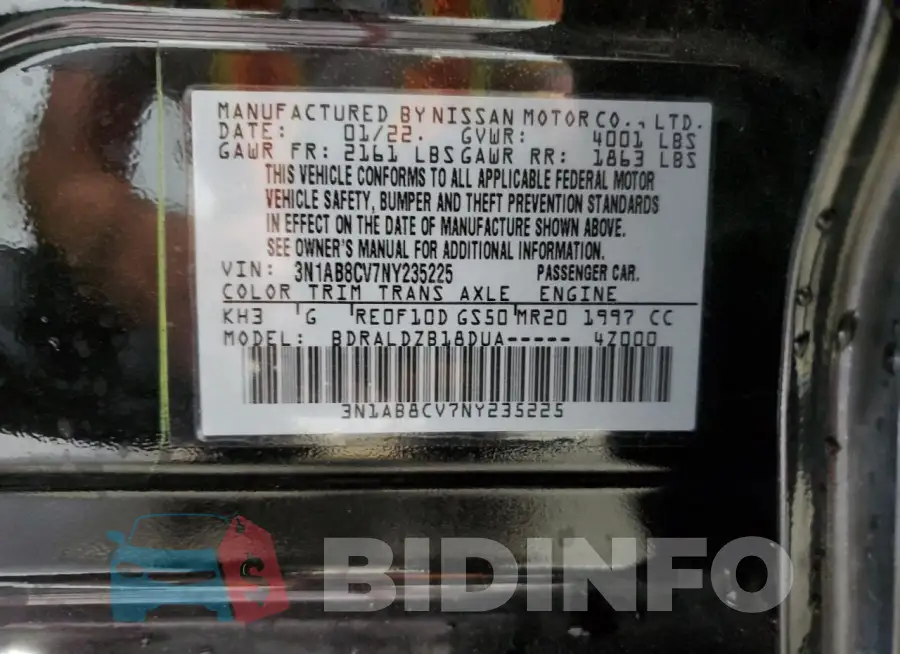 3N1AB8CV7NY235225 Photo# 12