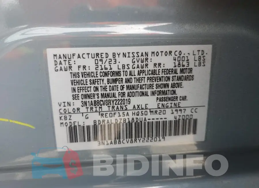 3N1AB8CV8RY222019 Photo# 13