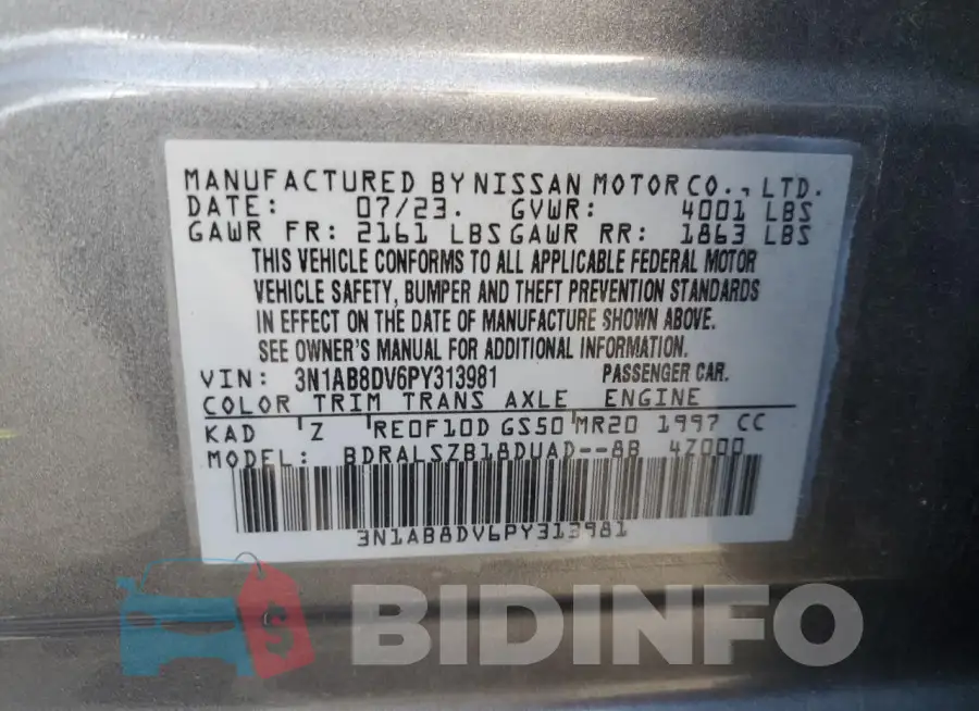 3N1AB8DV6PY313981 Photo# 12