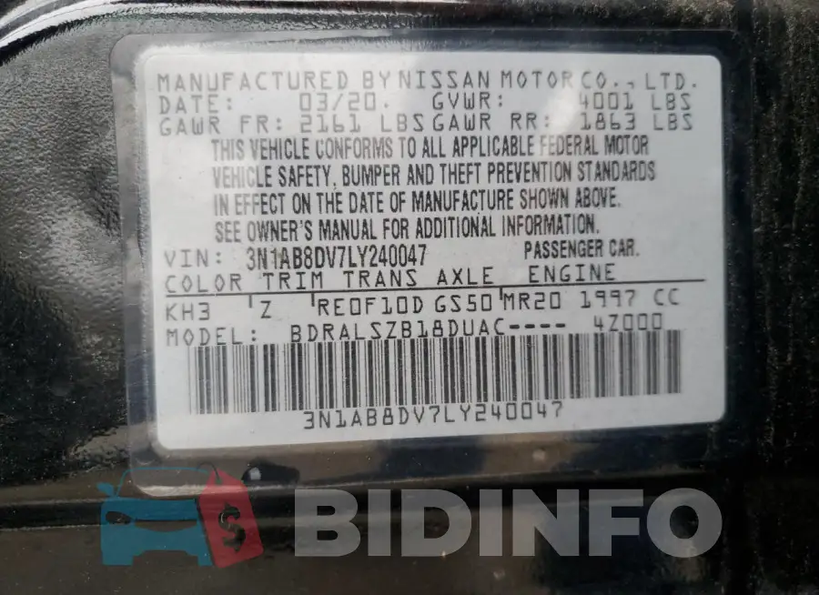 3N1AB8DV7LY240047 Photo# 12