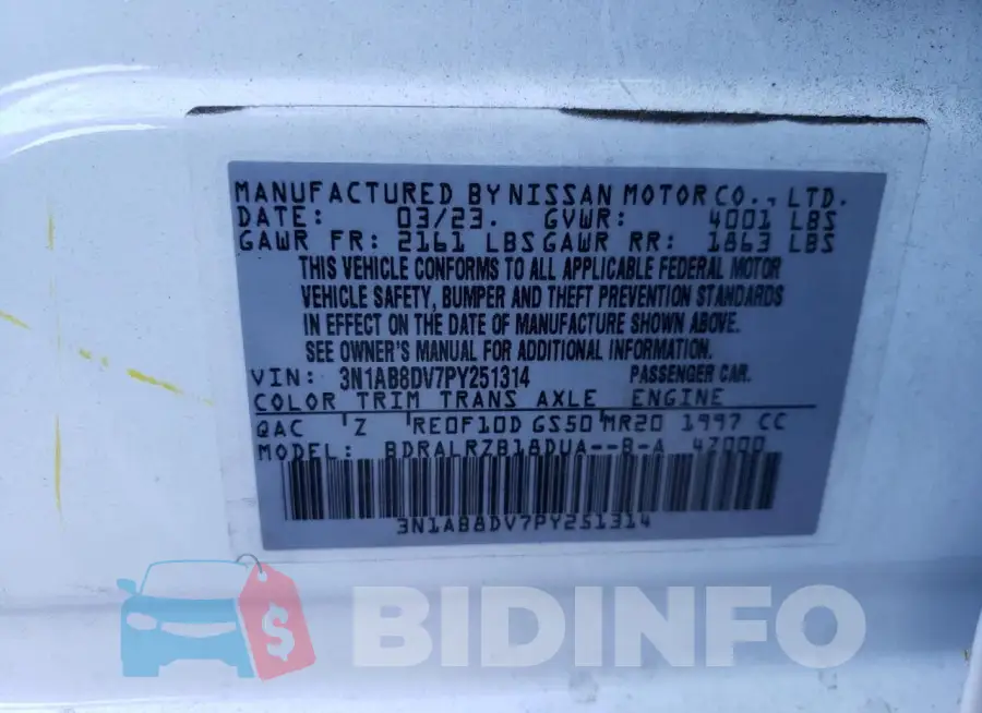 3N1AB8DV7PY251314 Photo# 12