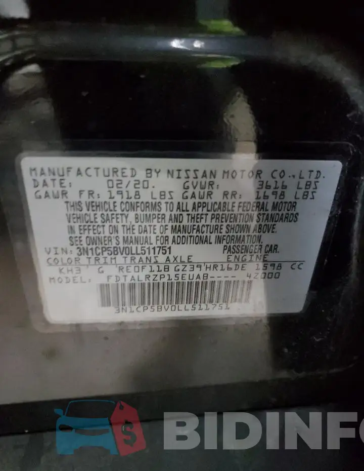 3N1CP5BV0LL511751 Photo# 12