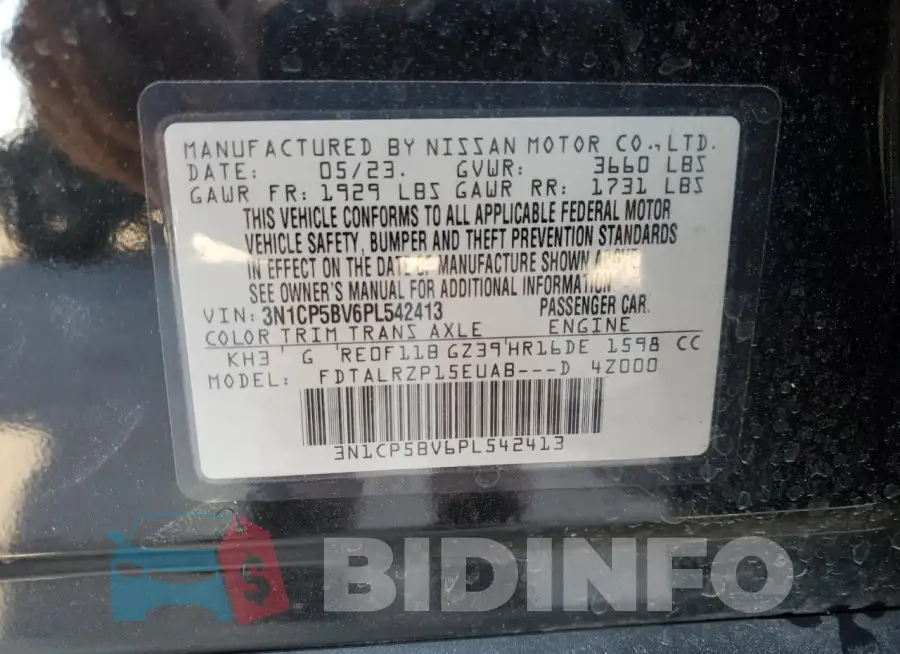 3N1CP5BV6PL542413 Photo# 13