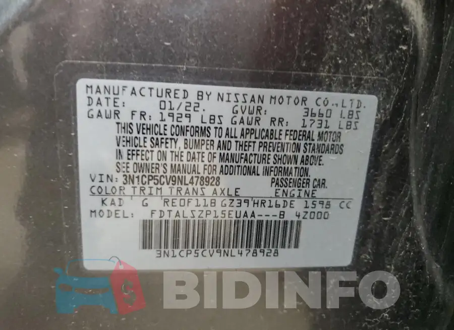 3N1CP5CV9NL478928 Photo# 12