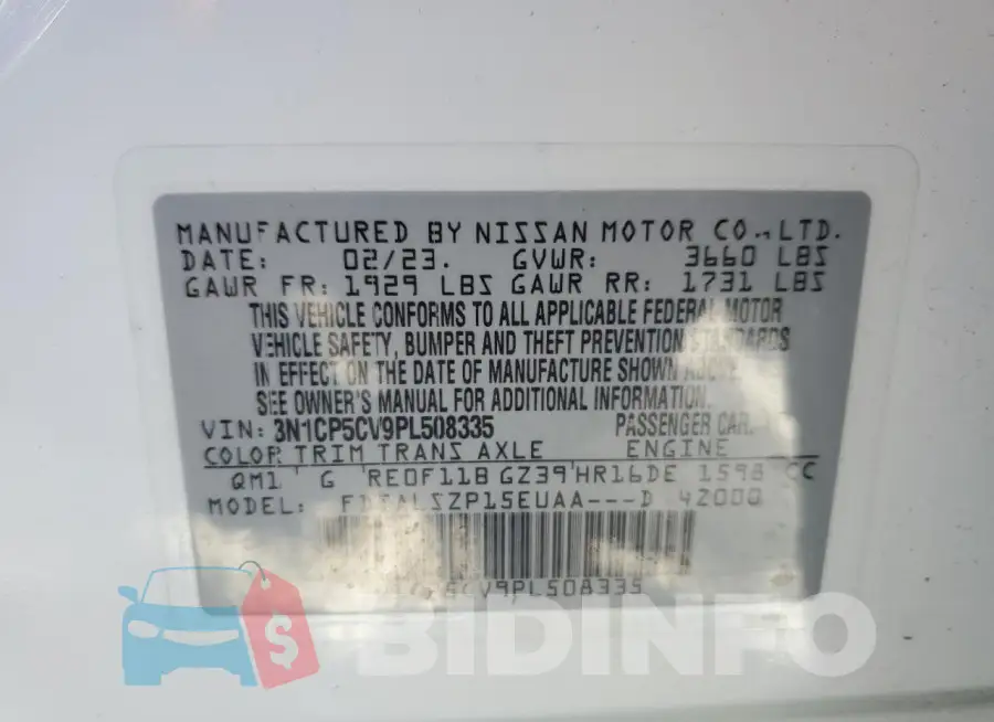 3N1CP5CV9PL508335 Photo# 12