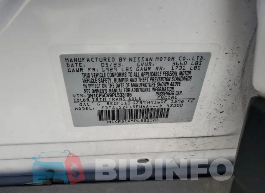 3N1CP5CV9PL533185 Photo# 13