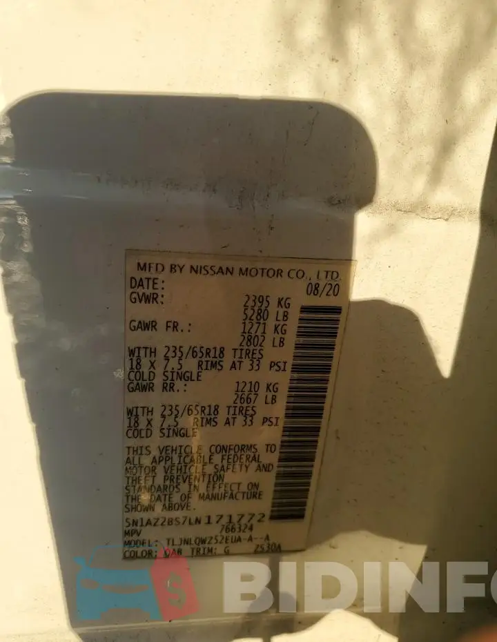 5N1AZ2BS7LN171772 Photo# 14