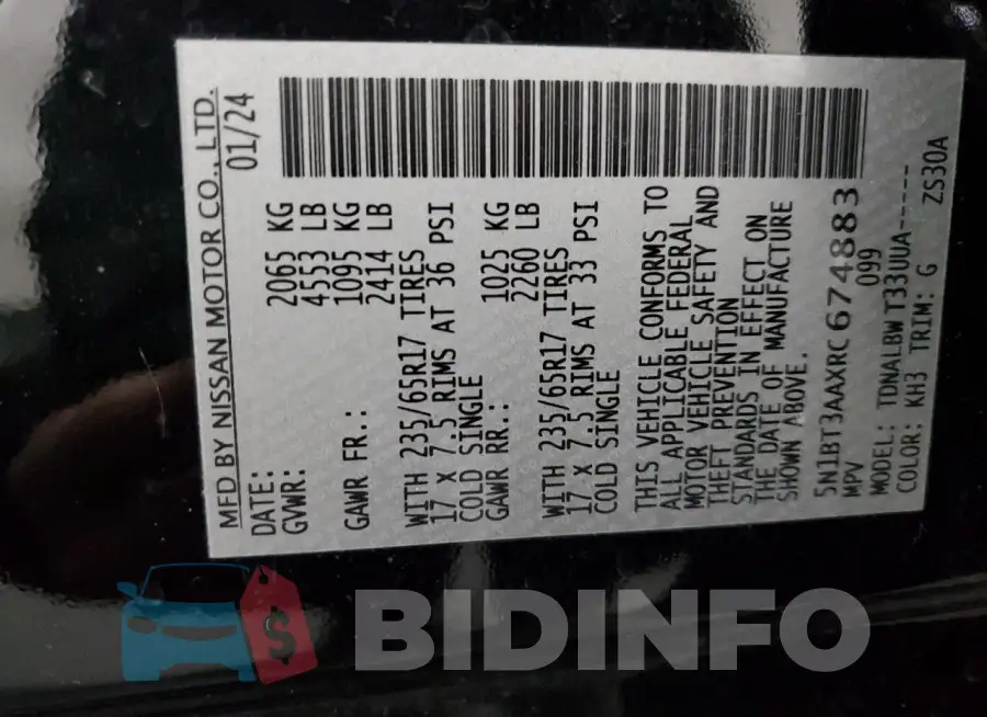 5N1BT3AAXRC674883 Photo# 14