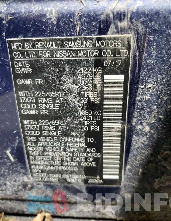 KNMAT2MV1HP601613 Photo# 14