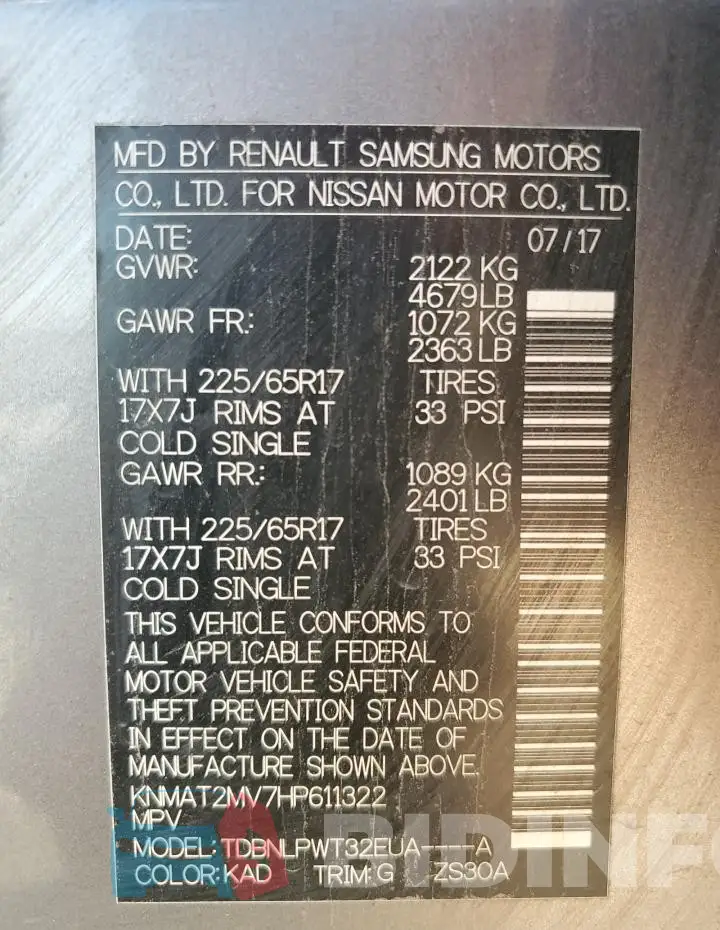 KNMAT2MV7HP611322 Photo# 14