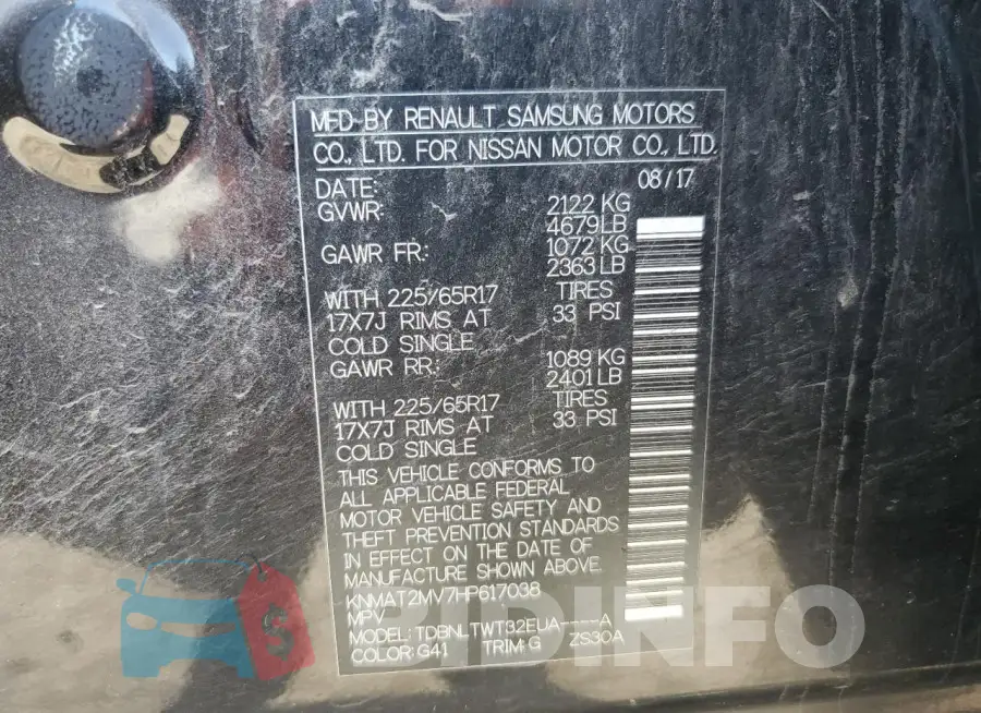 KNMAT2MV7HP617038 Photo# 14