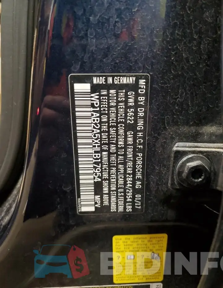 WP1AB2A5XHLB17954 Photo# 13