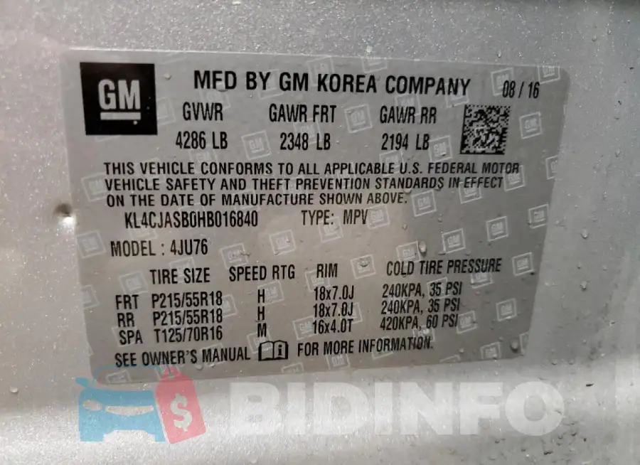 KL4CJASB0HB016840 Photo# 12