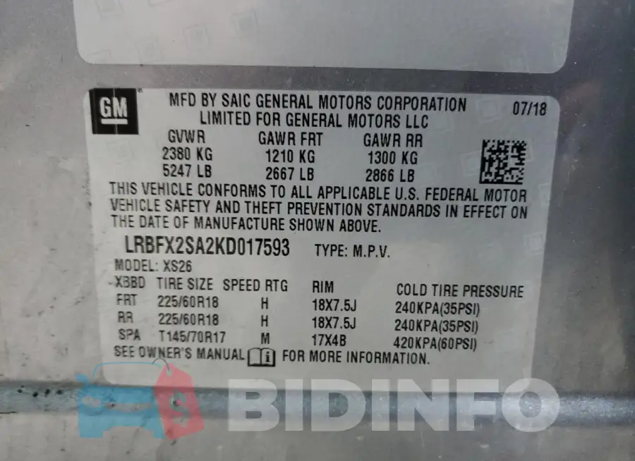 LRBFX2SA2KD017593 Photo# 13