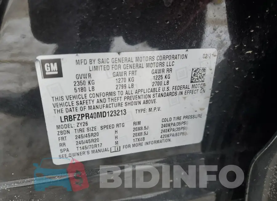 LRBFZPR40MD123213 Photo# 13