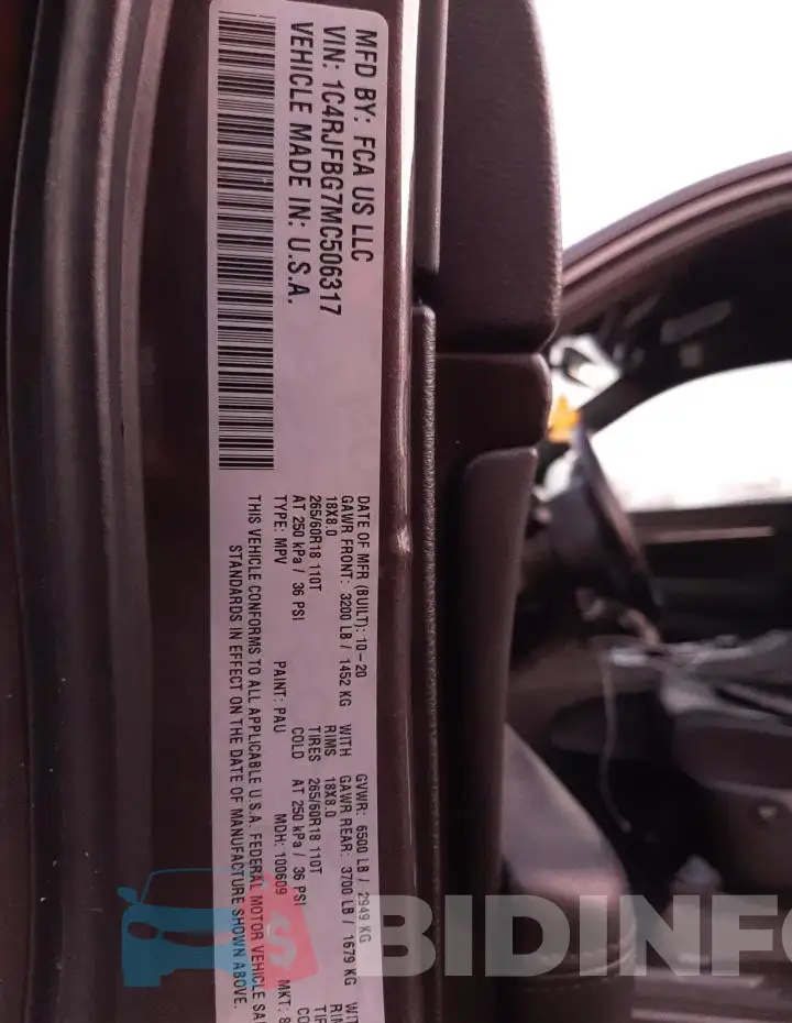 1C4RJFBG7MC506317 Photo# 13