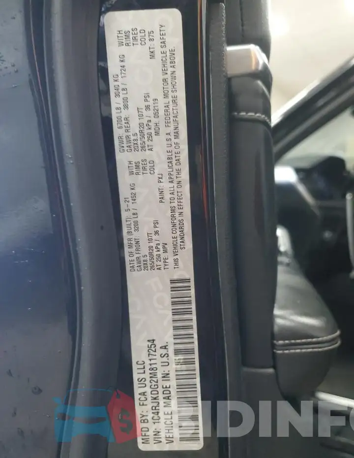 1C4RJKDG2M8117254 Photo# 13
