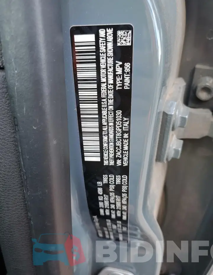 ZACCJBCT8GPD51030 Photo# 13