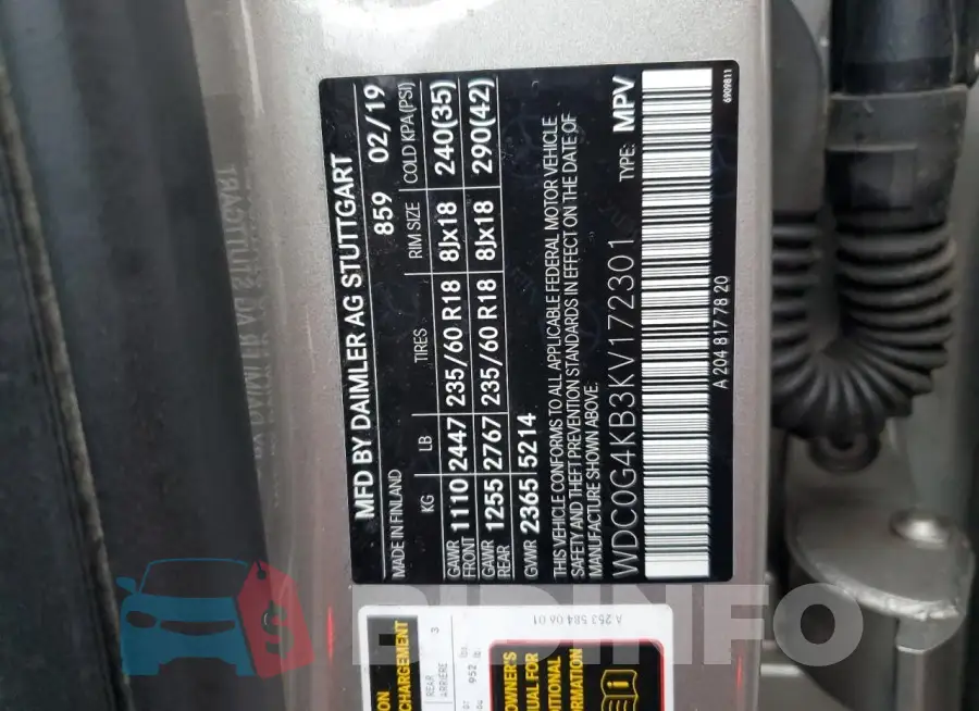 WDC0G4KB3KV172301 Photo# 13