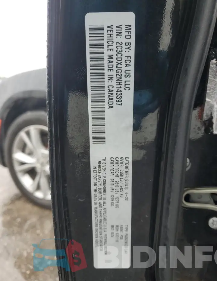 2C3CDXJG2NH143397 Photo# 13