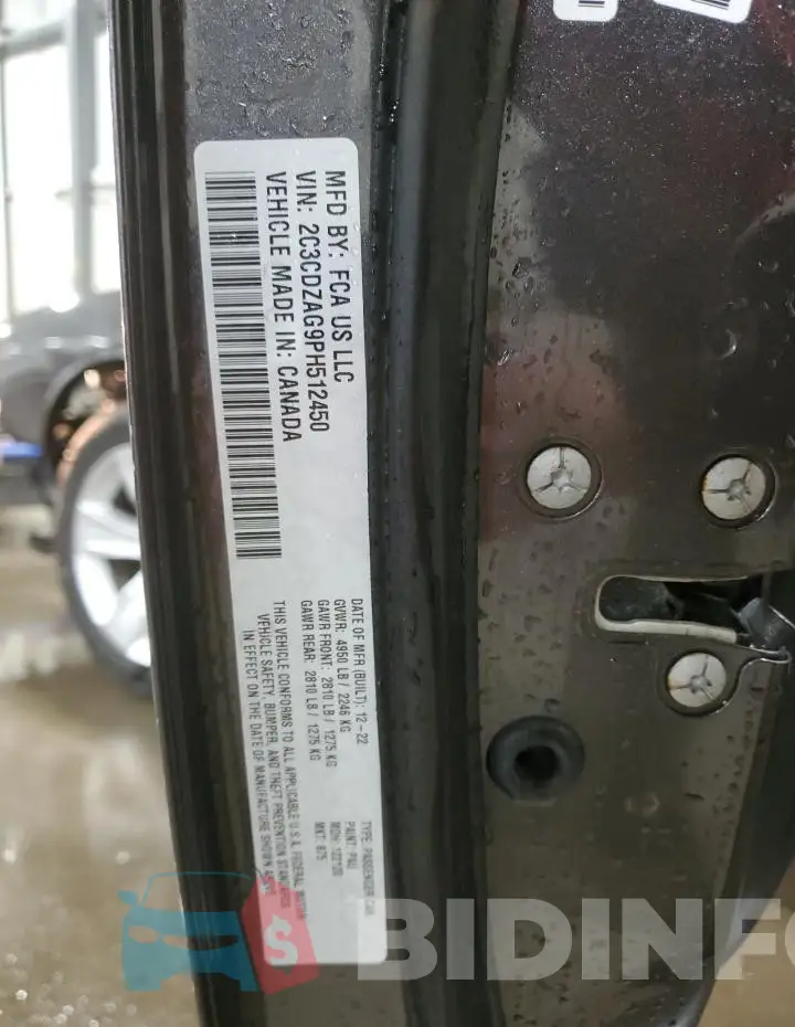 2C3CDZAG9PH512450 Photo# 13