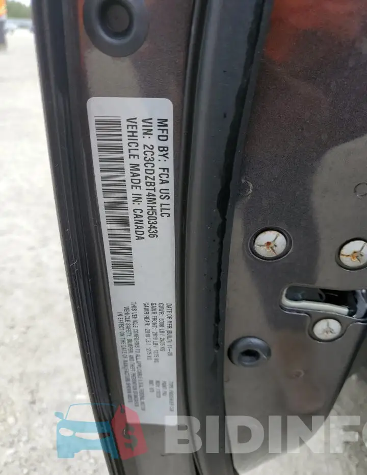 2C3CDZBT4MH503436 Photo# 13