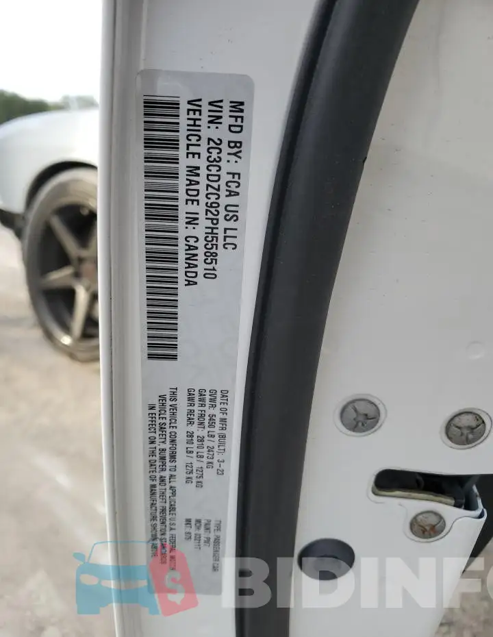 2C3CDZC92PH558510 Photo# 13