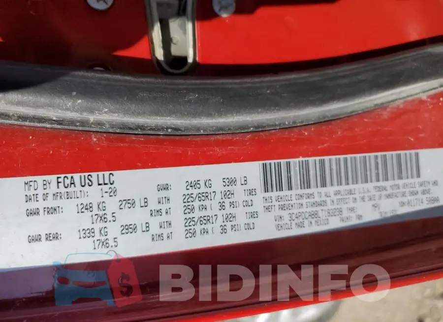 3C4PDCAB8LT183238 Photo# 14