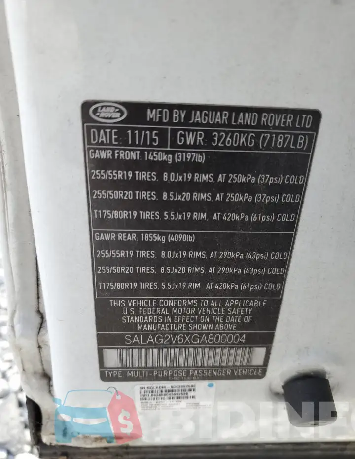 SALAG2V6XGA800004 Photo# 13