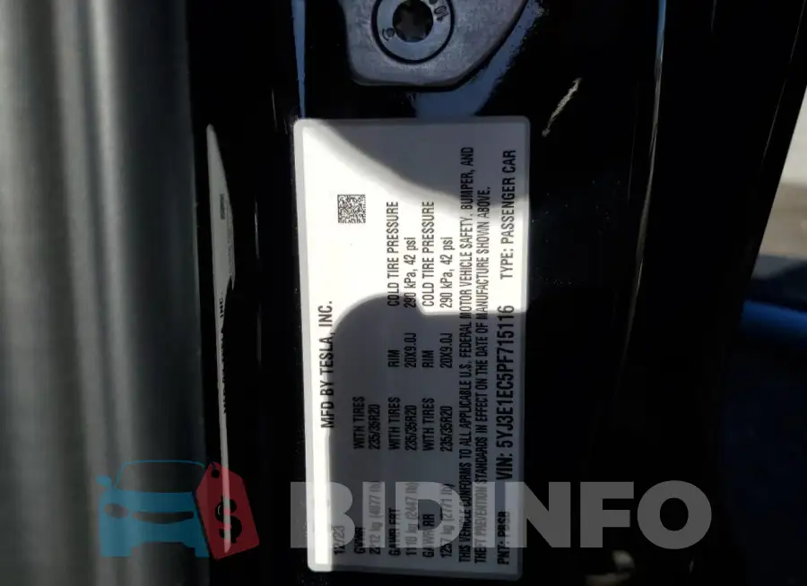 5YJ3E1EC5PF715116 Photo# 12