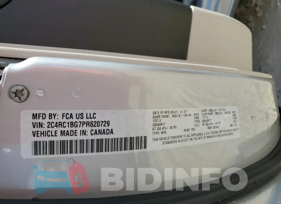 2C4RC1BG7PR620729 Photo# 14