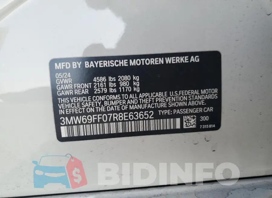 3MW69FF07R8E63652 Photo# 13
