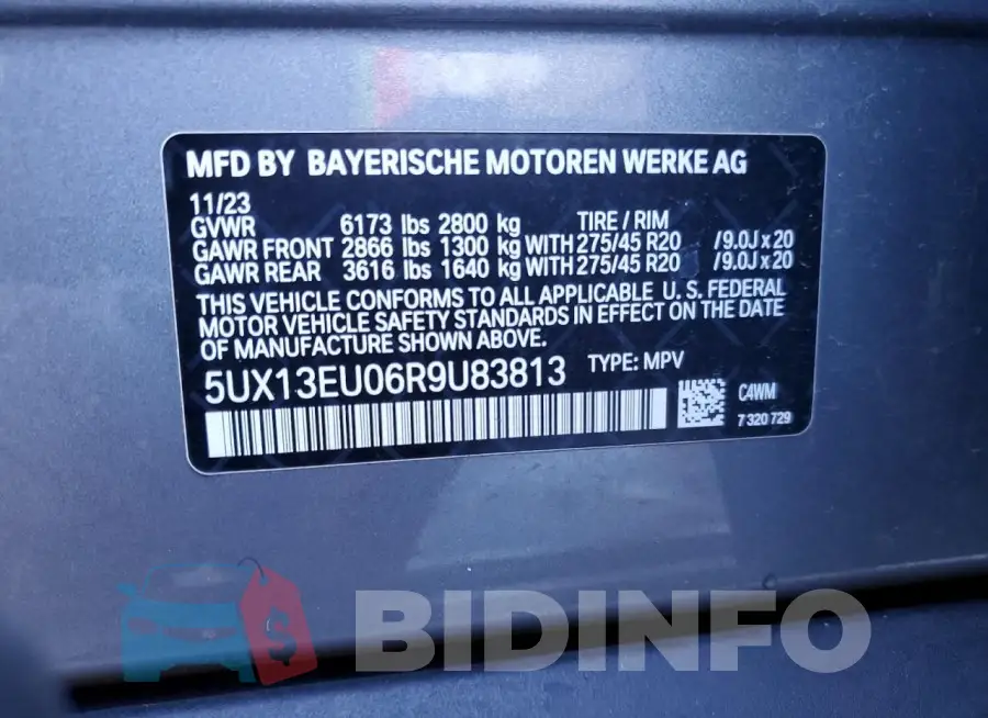 5UX13EU06R9U83813 Photo# 12