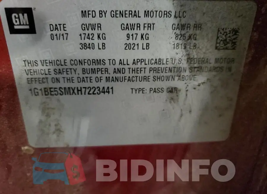 1G1BE5SMXH7223441 Photo# 12